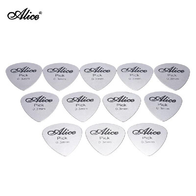 

Alice AP-12S 12pcspack 03mm Stainless Steel Metal Guitar Picks Plectrum