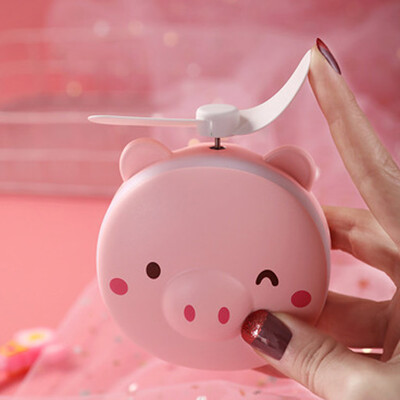 

Gobestart Fill light LED Handheld Beauty Mirror usb portable charging mini Pocket Fan
