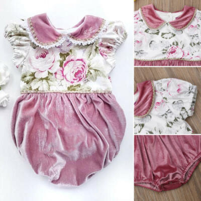 

Newborn Baby Girl Flower Romper Bodysuit Summer Jumpsuit Sunsuit Outfits Clothes