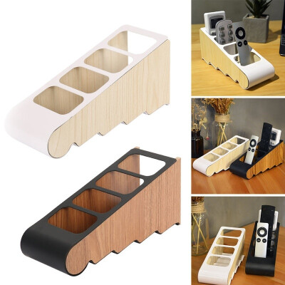 

Wooden Air Conditioner TV Remote Control Holder Storage Case Organizer Stand Box