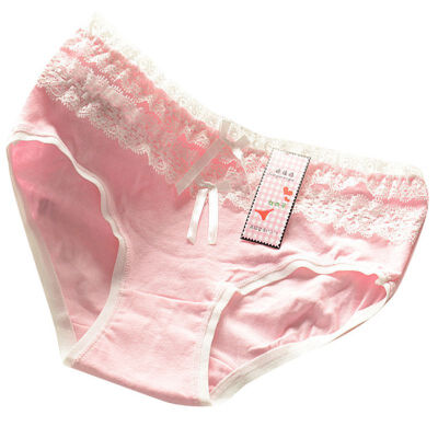 

Women Cotton Briefs Sexy Lace PantIes Bow Underwear Ladies Cute Underpants Calcinha 14 Colors