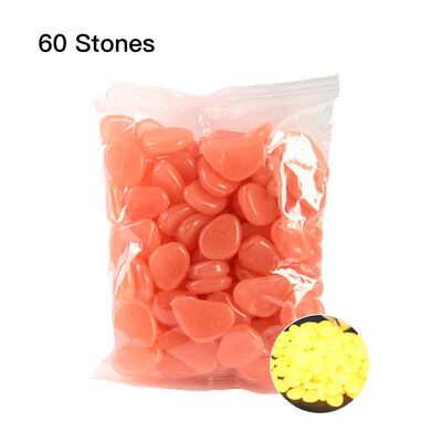 

60pcsBag Luminous Pebbles Colorful Stones Home Fish Tank Outdoor Decor Garden Walkway Glow in the Dark