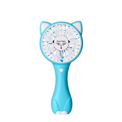 

Cartton Fox Shape 1200mAh Battery Handheld Portable Mini Operated Adjustable 3 Speeds USB Rechargeable Fan