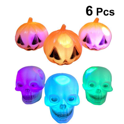 

New Skeleton Pumpkin Night Lamp For Halloween Decoration Party Bar Ball Garden Home LED Flash Home Party Decoration 1PC
