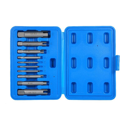 

10pcs Tap Extractor Steel Broken Head Taps Remover Stripped Screw Tap Extractor Set Screw Removal Tool