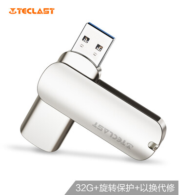 

Taipower Teclast 32G USB30 U disk Radium Plus champagne gold 360 degree rotation protection metal high speed USB flash drive