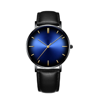 

Ultra Thin Business Leisure Watches Mens Wristwatch Simple PU Leather Band Watch Quartz Movement Wrist Watch