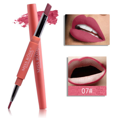 

High Quality Matte Lipstick Pencils Lips Batom Sexy Nude Color Cosmetics Pigments Double-end Waterproof Matte Lipstick Pen