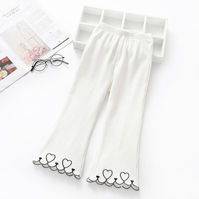 

2019 Kids Leggings Autumn Girls Leggings Children Cute Stretchy Warm Heart-shaped print Trousers Bottoms Candy Girls Pants 25