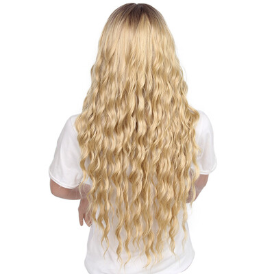 

Gobestart Long Wavy Wig Synthetic Wig Cosplay Wig for Women Heat Resistance Fiber GD