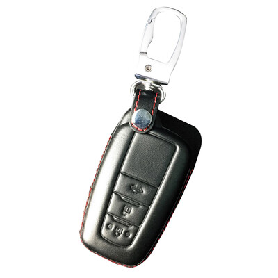

For 18 Toyota Camry Square Buckle Leather Key Bag Keyless Entry Remote Control Smart Key Case Cover