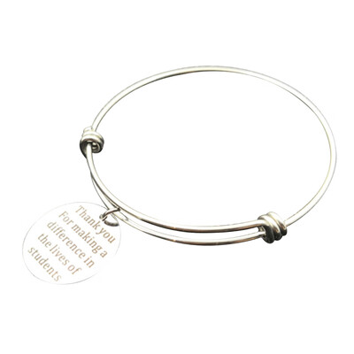 

Teacher Gifts Expandable Bangle Bracelets Stainless Steel Printed Words Bracelets Suitable for Teacher Gifts