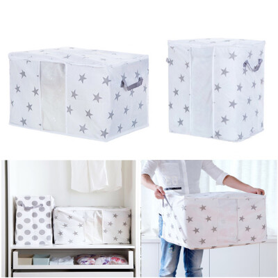 

Toponeto Foldable Storage Bag Clothes Blanket Quilt Closet Sweater Organizer Box A