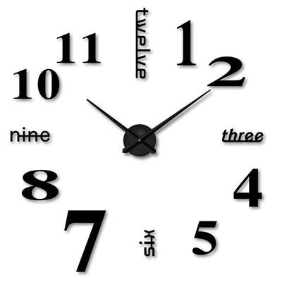 

DIY Wall Mounted Clock Modern Unique Numbers Design Decorative
