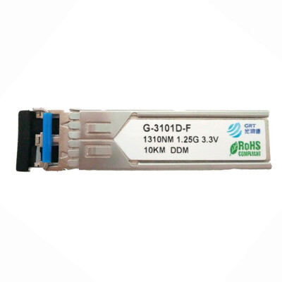 

GRT G-3101D-FG-3101D- SM 1310nm 125G 10km SFP TXRX Only Optic Transceiver for Network Security Area