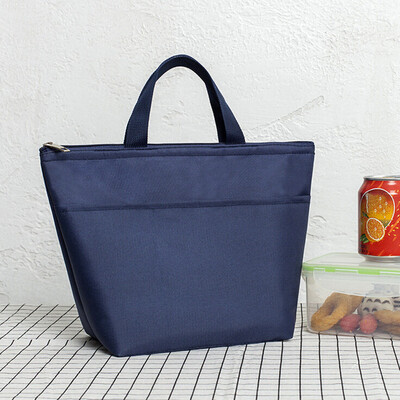 

Toponeto Solid Color Padded Portable Waterproof Lunch Bag Oxford Cloth Picnic Bag