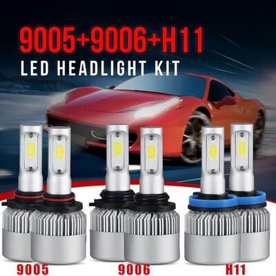 

9006 9005 H11 Led Combo Headlight Cob Lights Kit Highlow Beam Led Bulbs Dfg