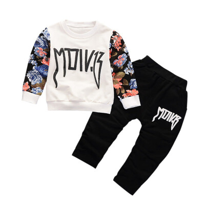 

Spring Boy Clothes Set Print Sweatershirts Sports Pants Causal Boy Clothes T-shirts Children Clothing