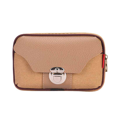 

New zipper bag waterproof wear-resistant leather coin purse multi-purpose portable outdoor mens pockets