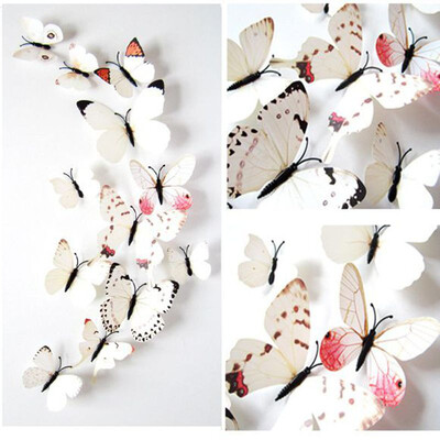 

12pcset Single Layer Wall Stickers PVC Magnet Butterflies DIY Wall Sticker For Kids Room Home Decor
