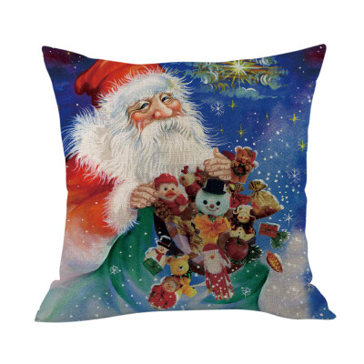 

Tailored Merry Christmas Cushion Cover Square Pillow Case Home Decor