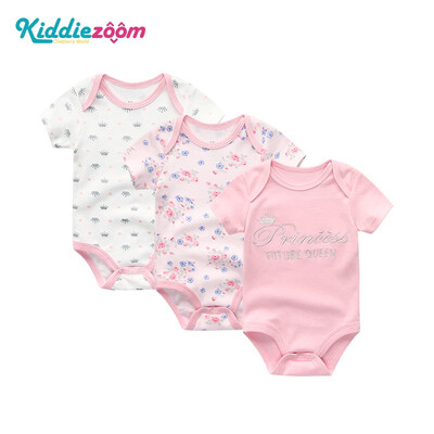 

Baby Girls Clothes Bodysuits Newborn Unicorn Cotton Baby Boys Clothes Rompers Short Sleeve O-Neck Clothing Sets 0-12M 3PCSLot