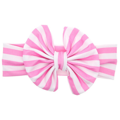 

New Fashion Babys Stripes Bow Rabbit Ears Hair Ring Headband Baby Hair Accessories Cotton Beautiful Headband