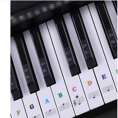 

Piano Sticker Transparent Piano Keyboard Sticker 546188 Key Electronic Keyboard 88 Key Piano Stave Note Sticker for Piano Keys