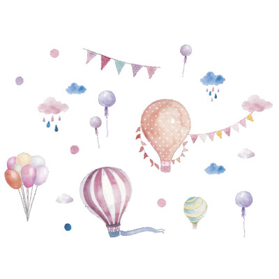 

Best Hot Air Balloons Flag Animals Wall Stickers Decals Children Bedroom Decoration Wall Art Sticker Decal