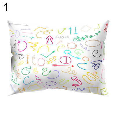 

Colorful Symbol Small Fish Throw Pillow Case Cushion Cover Sofa Bed Home Decor