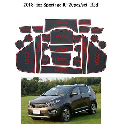 

20pcsset Interior Car Door Groove Cup Holder Slots Non-slip Pad Decor Replacement For KIA Sportage R 2018