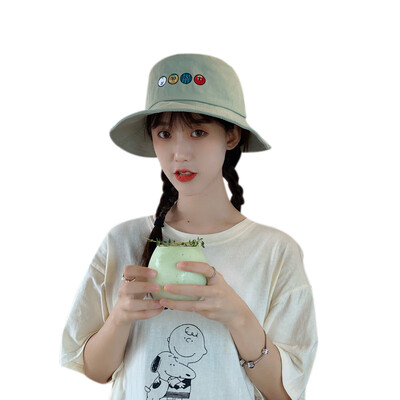 

2019 Cap Women Fashion Concise Casual Cartoon Pattern Cute Hat Travel Folding Sunscreen Pop Bucket Hat casquette gorras