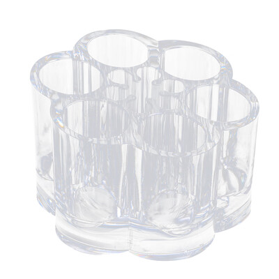 

Acrylic Clear Lipstick Brush Makeup Display Organizer Flower Shaped Cosmetic Holder Organizer