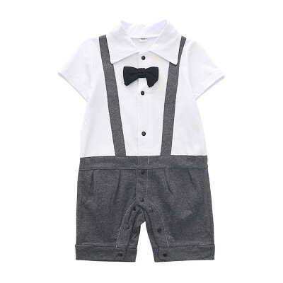 

Infant Rompers Baby Boys Gentle Short Sleeve Rompers Kids Bodysuit Jumpsuit Newborn Clothes