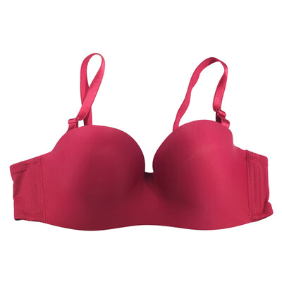 

1pcs Sexy Lingerie Women Underwear Solid Pink Convertible Straps Smooth Bra Thin Padded Push Up Seamless Wirefree Invisible Bras