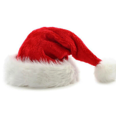 

Christmas Hat Red And White Long Plush Santa Hat Festive Party Hat For Adults