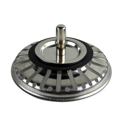 

Dual Function Basket Stainless Steel Kitchen Sink Strainer Waste Plug-UK Size