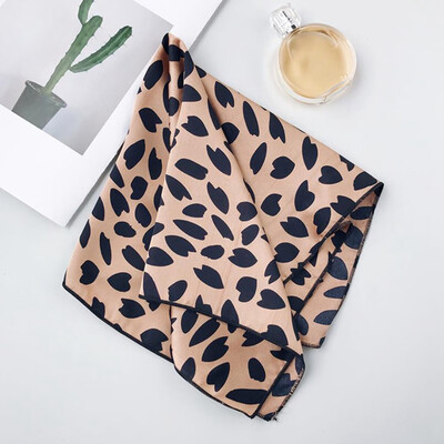 

Leopard Print Wristbands Head Neck Tie Bandana Square Scarf Silk Satin Scarf Head Scarf MsProfessional Variety Decorative