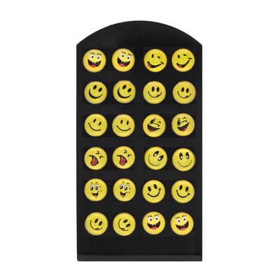 

12Pairs36PairsSet Emoji Expression Rhinestone Ear Studs Earrings Girl Jewelry