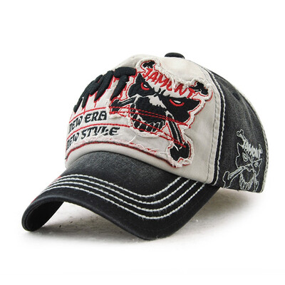 

TOHUIYAN Wolf Embroidery Baseball Cap Men Retro Cotton Snapback Hat Women Adjustable Casquette Golf Caps Bone Gorras Para Hombre