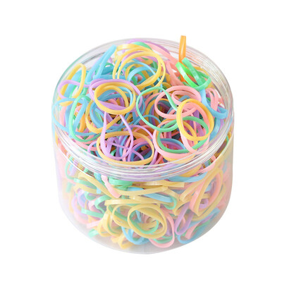 

About 1000pcsbox Kids Disposable Rubber Band Children Girls Thickening Hair Acessories Solid Color Hair Ring