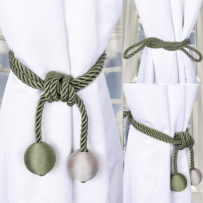 

Gobestart Retro Window Curtain Cord Rope Buckle Tiebacks Braided Tie Backs 1 Pair2Pcs