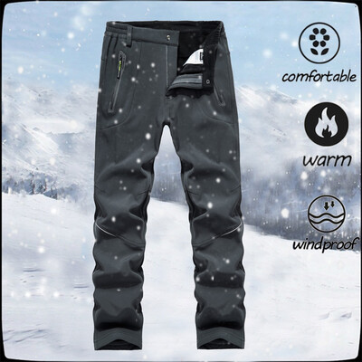 

Gobestart Men Couple Waterproof Windproof Outdoor Hiking Warm Winter Thick Pants Trousers