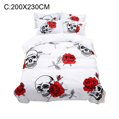 

Toponeto Three-Piece Fashion 3d Digital Printing Bedding Set Digital Printing Lining Double-Layer Duvet Suit