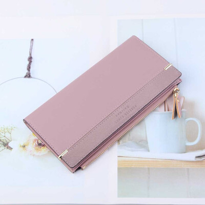 

Tailored Women Long Wallet Fashion Zipper Bag Multicolor Wallet Splicing Wild Coin Purse