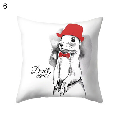 

Animal Dog Owl Rabbit Cat Gorilla Pillow Case Cushion Cover Sofa Bed Car Decor