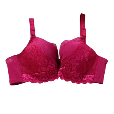 

Women Underwear Three Quarters Underwire Back Closure Lace Bra Solid