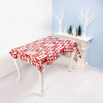 

New Year Christmas Tablecloth Kitchen Dining Table Decorations Home Rectangular Party Table Covers Christmas Ornaments