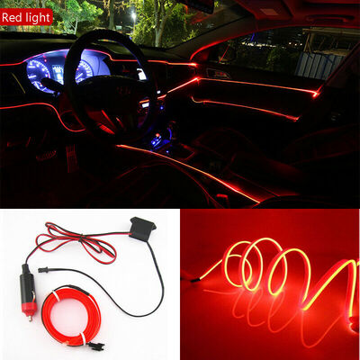 

2M LED Car Interior Ambiance Lamp Fluorescent Neon Strip Cold Light Tape 12V
