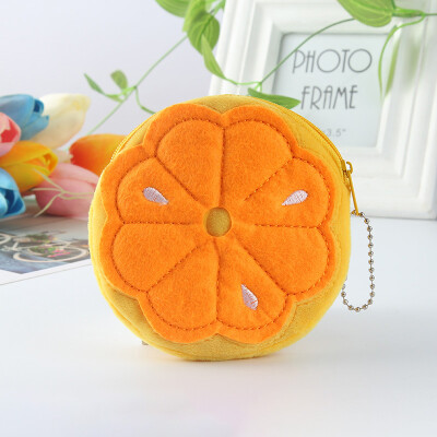 

Watermelon Fruit Zipper Embroidery Cartoon Plush Coin Bag Colorful Cute A Gift For Children Baby Plush Toys